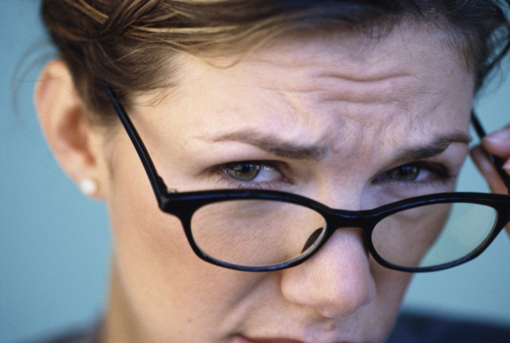 Portrait of a mid adult woman wearing eyeglasses